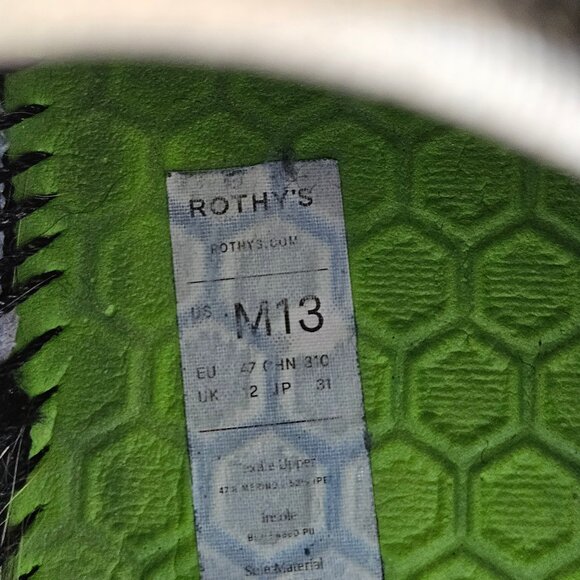 Rothy's Men's RS01 Sneakers, Charcoal Gray/Gum, Sz 13 - Picture 16 of 16